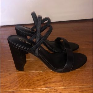 Francesca’s black Carlee heels